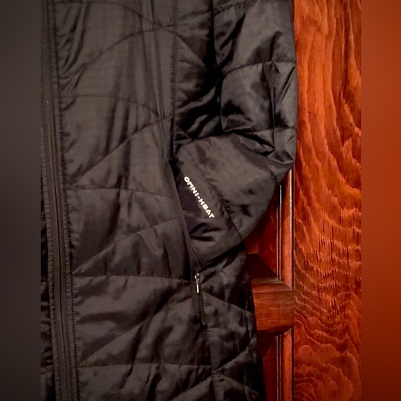 NWOT COLUMBIA black long women's jacket coat with hood size S - Picture 3 of 15